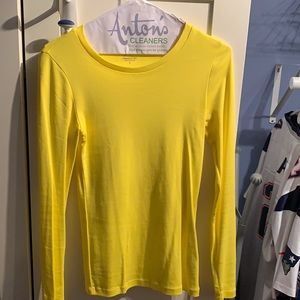Neon Yellow J Crew Perfect Fit Long Sleeve - Small